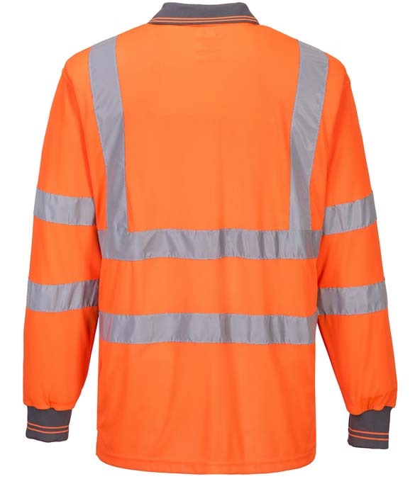 Portwest Hi-Vis Long Sleeve Polo Shirt