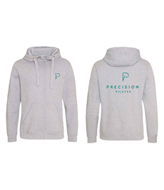 Precison Pilates Zip Hoodie Heather Grey