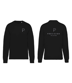 Precison Pilates: Oversized Black Organic Sweatshirt