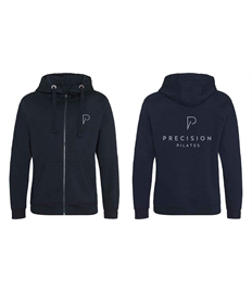 Precison Pilates Zip Hoodie Navy