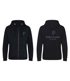 Precison Pilates Zip Hoodie Black